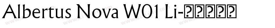 Albertus Nova W01 Li字体转换